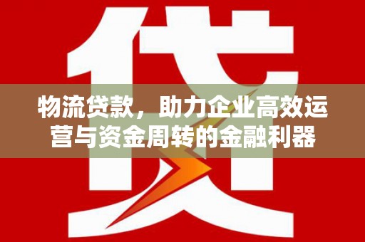 抚远物流贷款，助力企业高效运营与资金周转的金融利器
