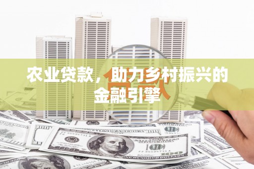 仁寿农业贷款，助力乡村振兴的金融引擎