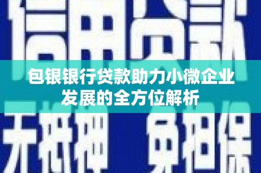晋州包银银行贷款助力小微企业发展的全方位解析
