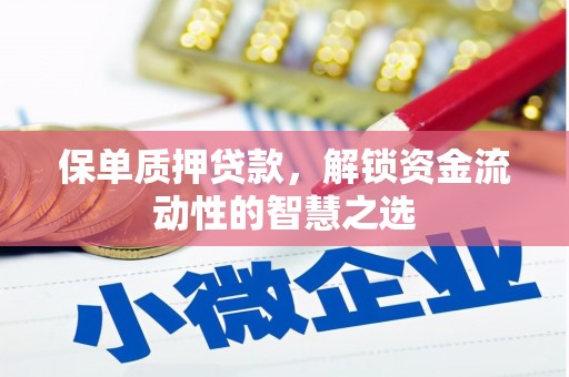 凌源保单质押贷款，解锁资金流动性的智慧之选