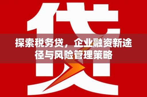 孝义探索税务贷，企业融资新途径与风险管理策略